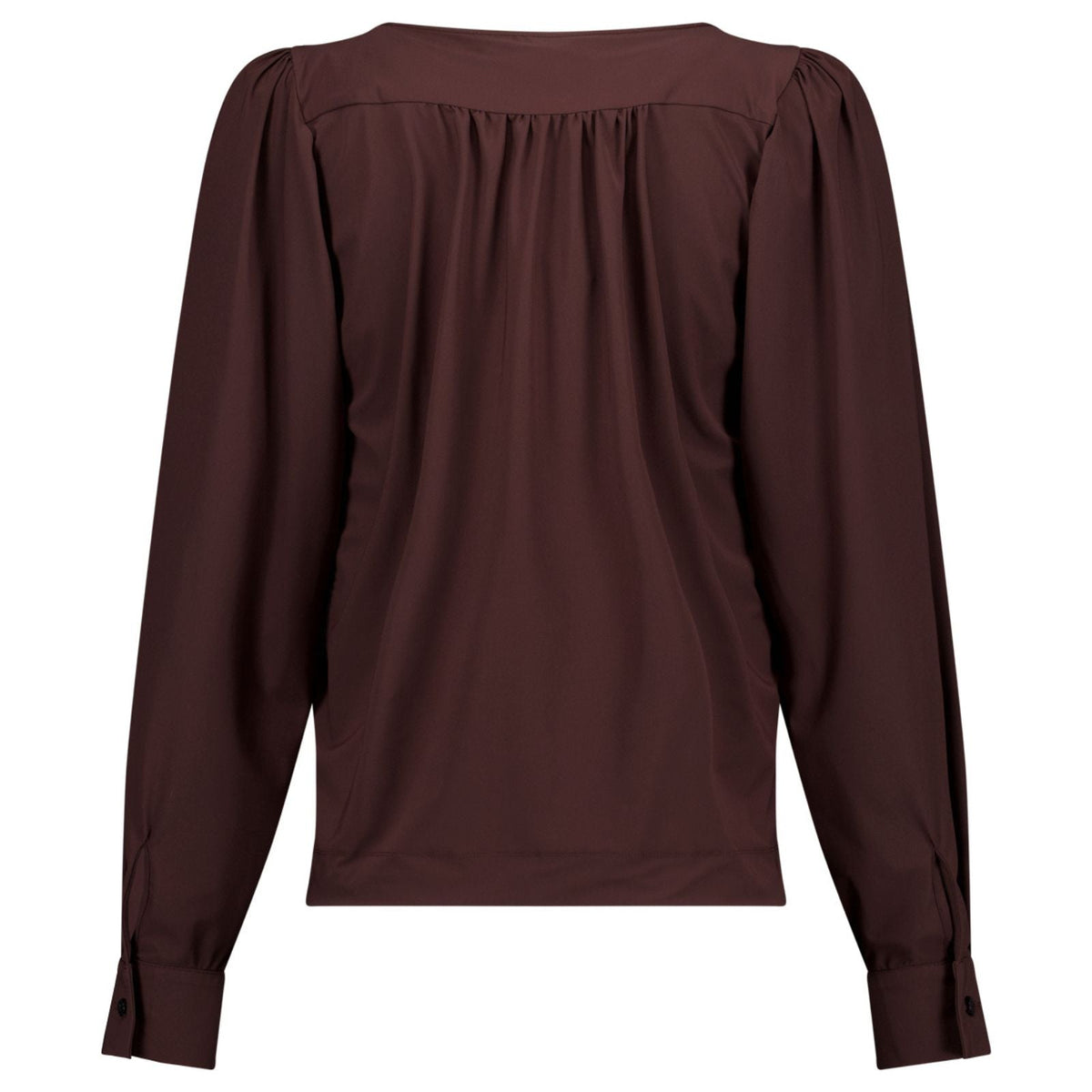 Espresso v-hals travel top Les - Capuchon Fashion