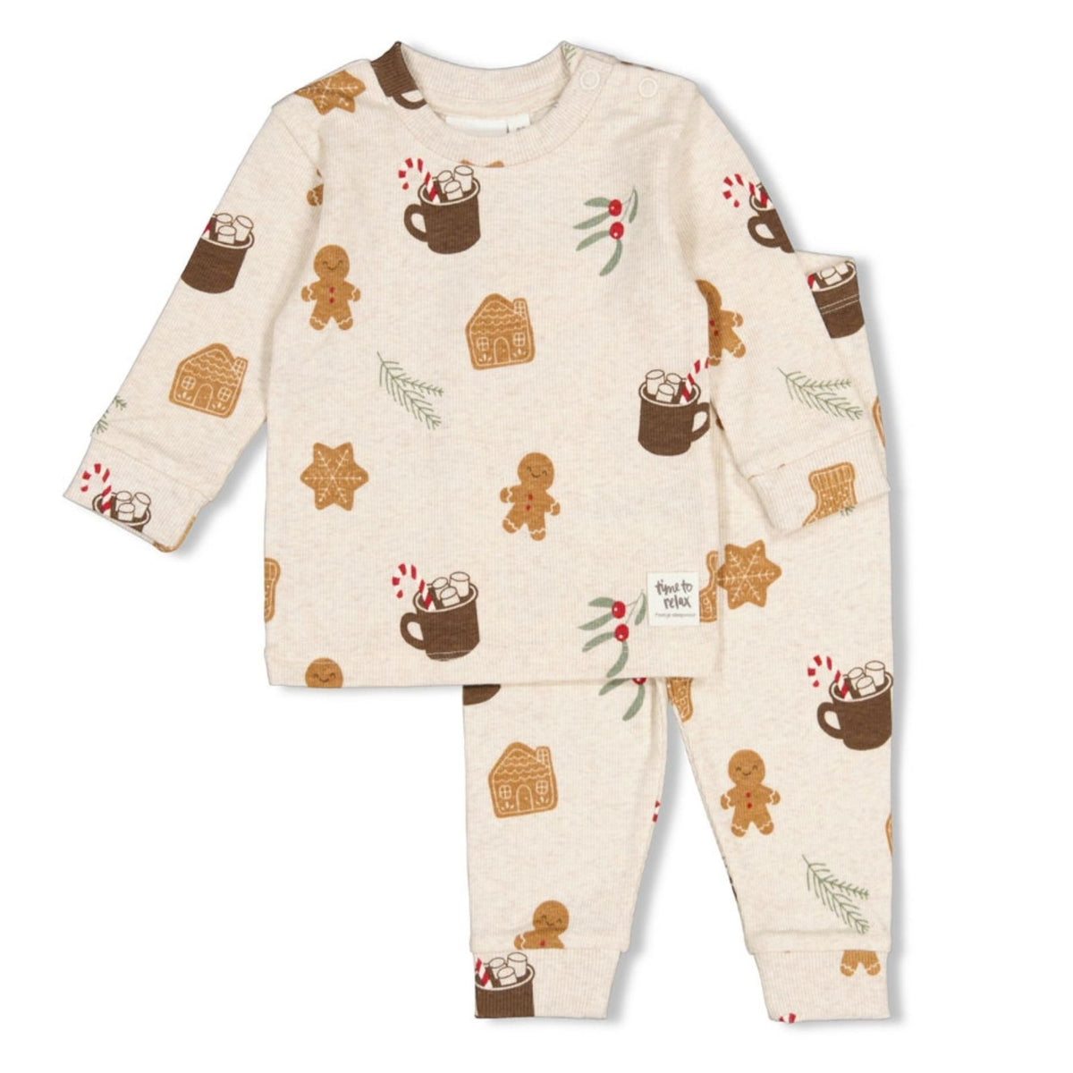 Offwhite Melange premium pyjama Cosy Cookie