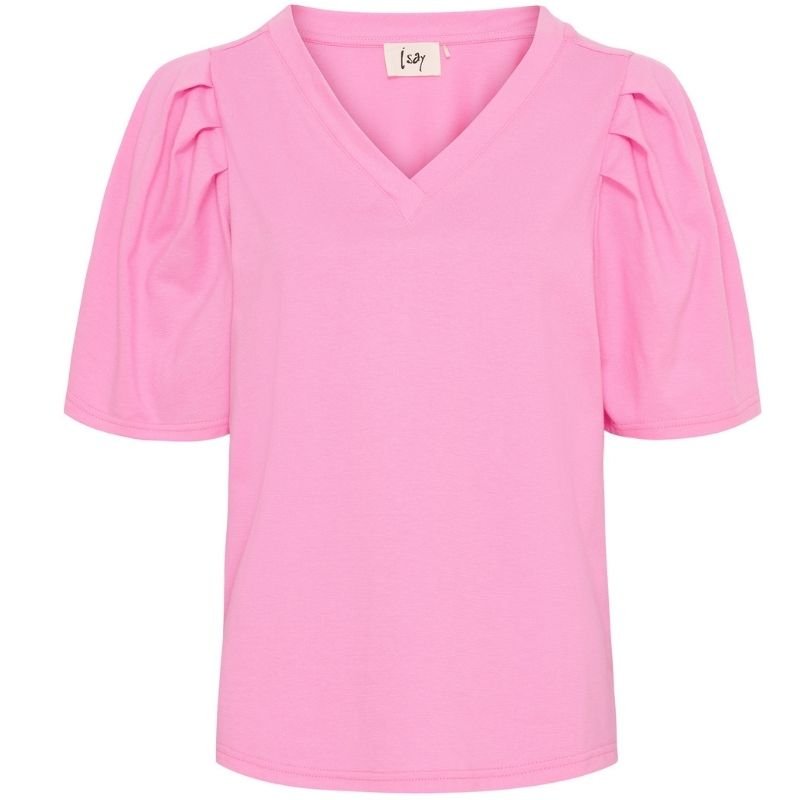 Felroze v-neck ss t-shirt Tinni - Capuchon Fashion