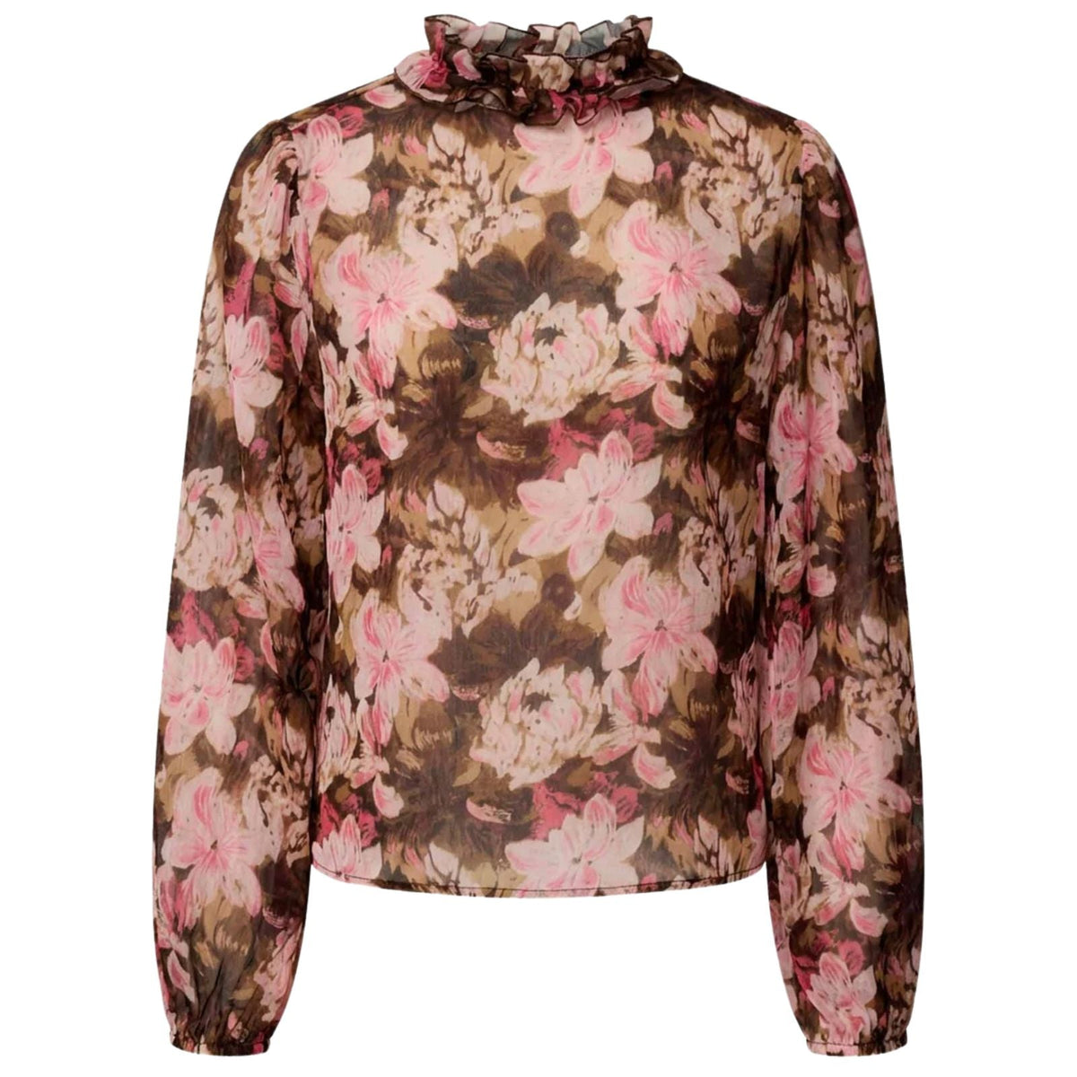Flower geprinte blouse Vibse Ruffle - Capuchon Fashion