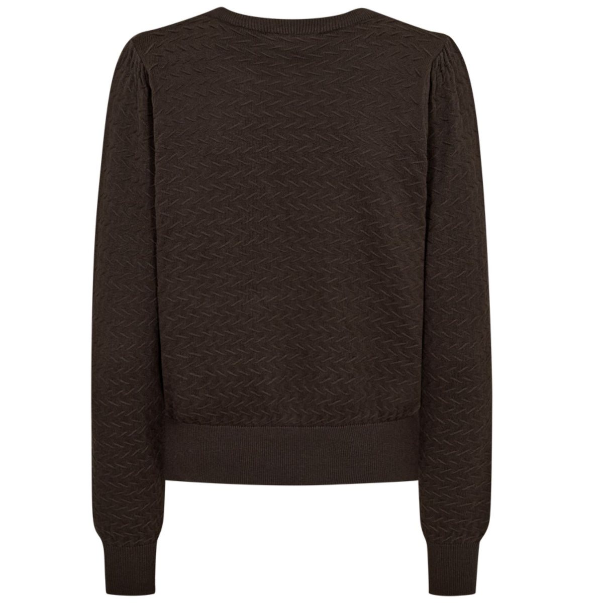 Donkerbruine jacquard pullover Dodo
