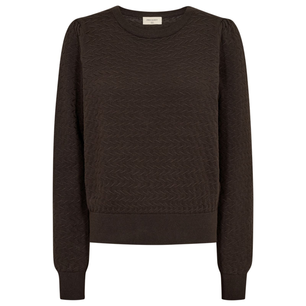 Donkerbruine jacquard pullover Dodo