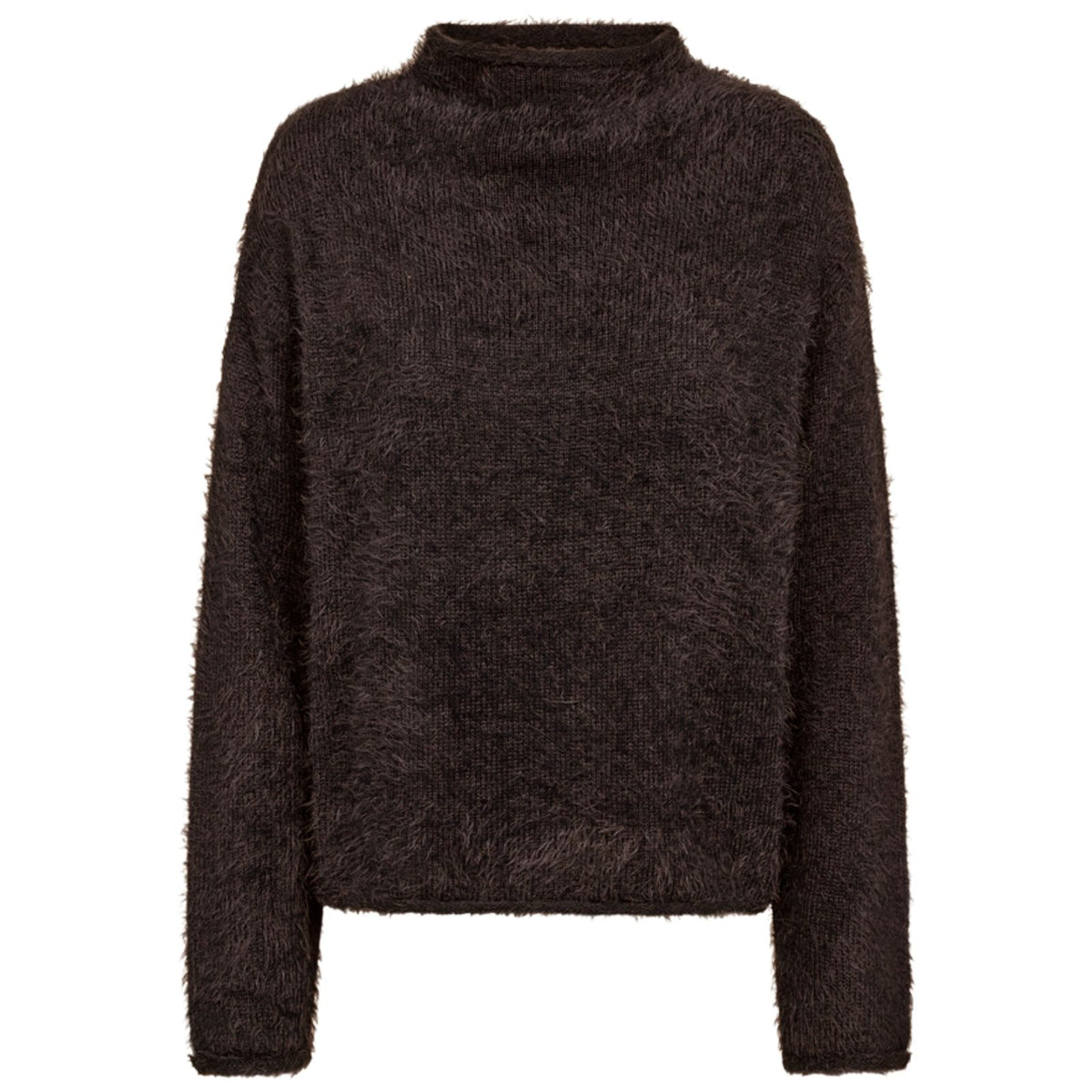 Mole feather knit pullover Cat