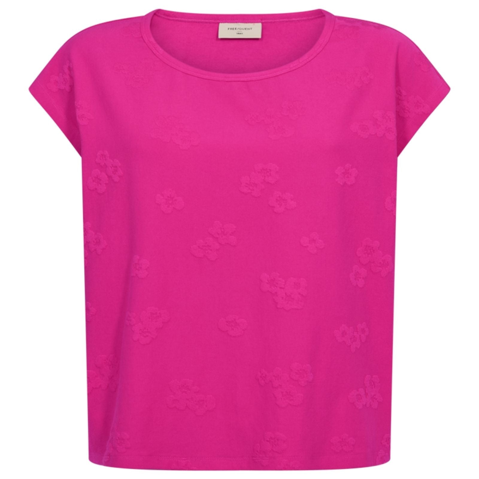Fuchsia Purple ronde hals t-shirt Ziprea - Capuchon Fashion