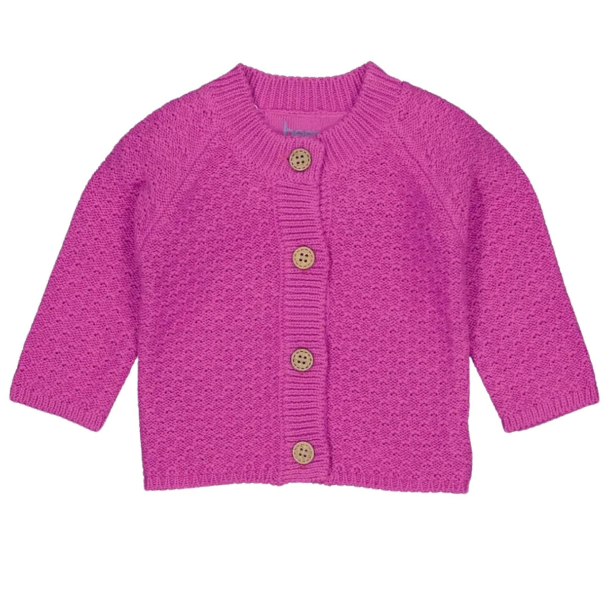 Fuchsiaroze fijn gebreid vestje Alexis - Capuchon Fashion