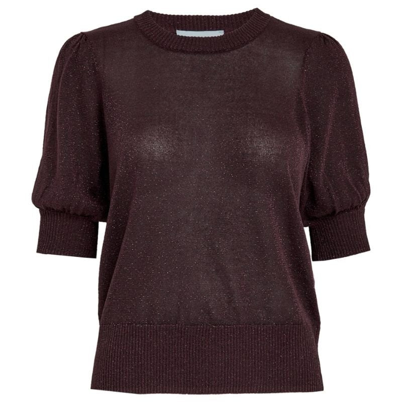 Fudge Purple metallic knit pullover Liva - Capuchon Fashion