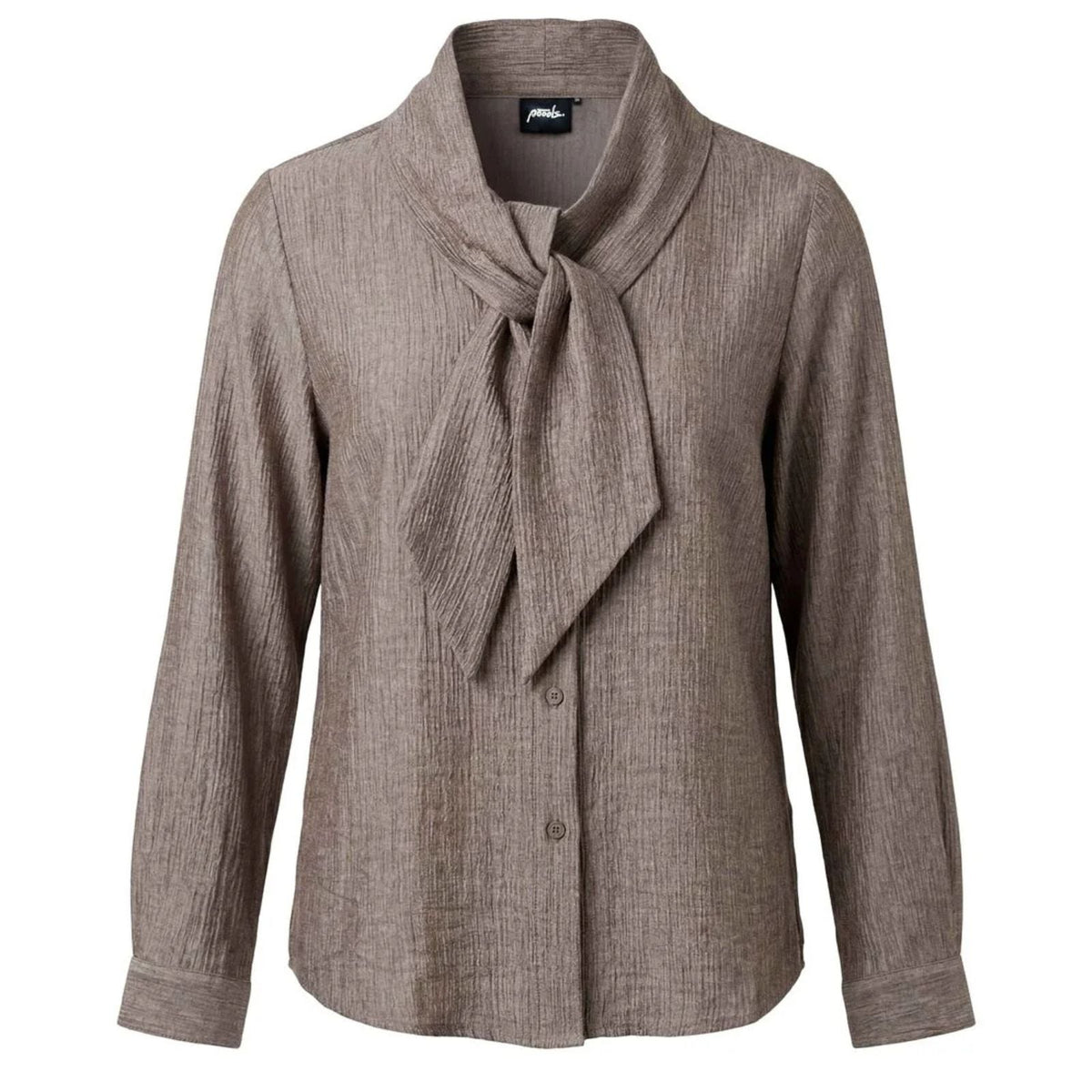 Funghibruine sjaal blouse 633133 - Capuchon Fashion