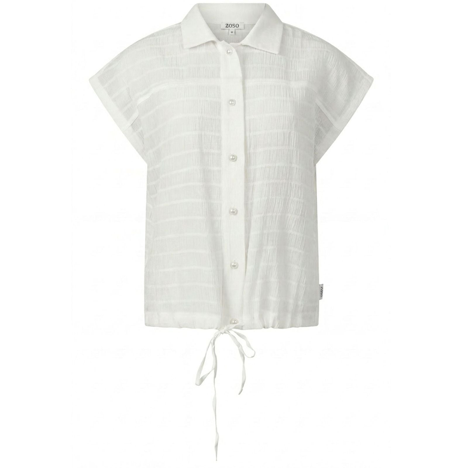 Gebroken witte fancy modal blouse Anna - Capuchon Fashion