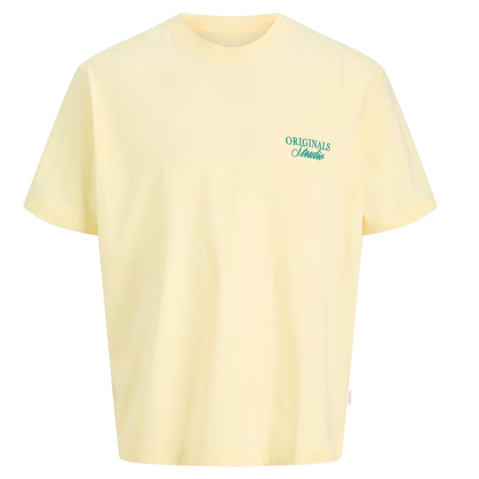 Geel crew neck t-shirt Norrebro Typo - Capuchon Fashion