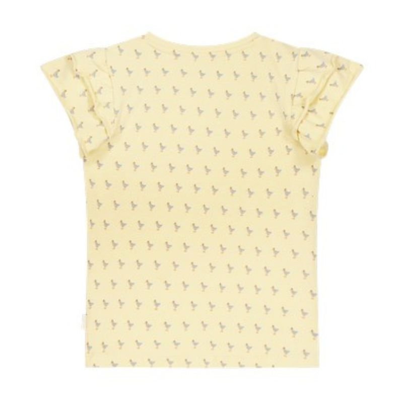 Geel geprint t-shirt 5418 - Capuchon Fashion