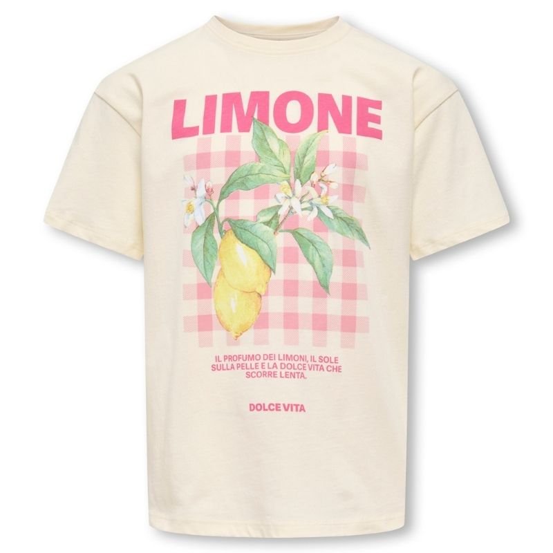 Geel met citroen loose fit t-shirt Carina Life - Capuchon Fashion