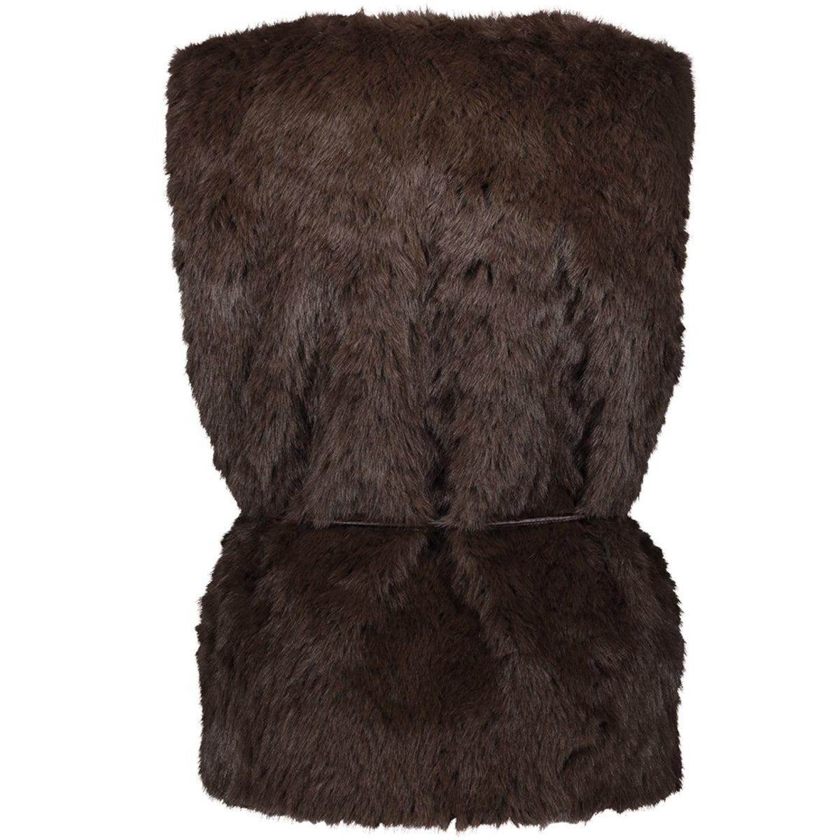 Donkerbruine faux fur gilet 65536
