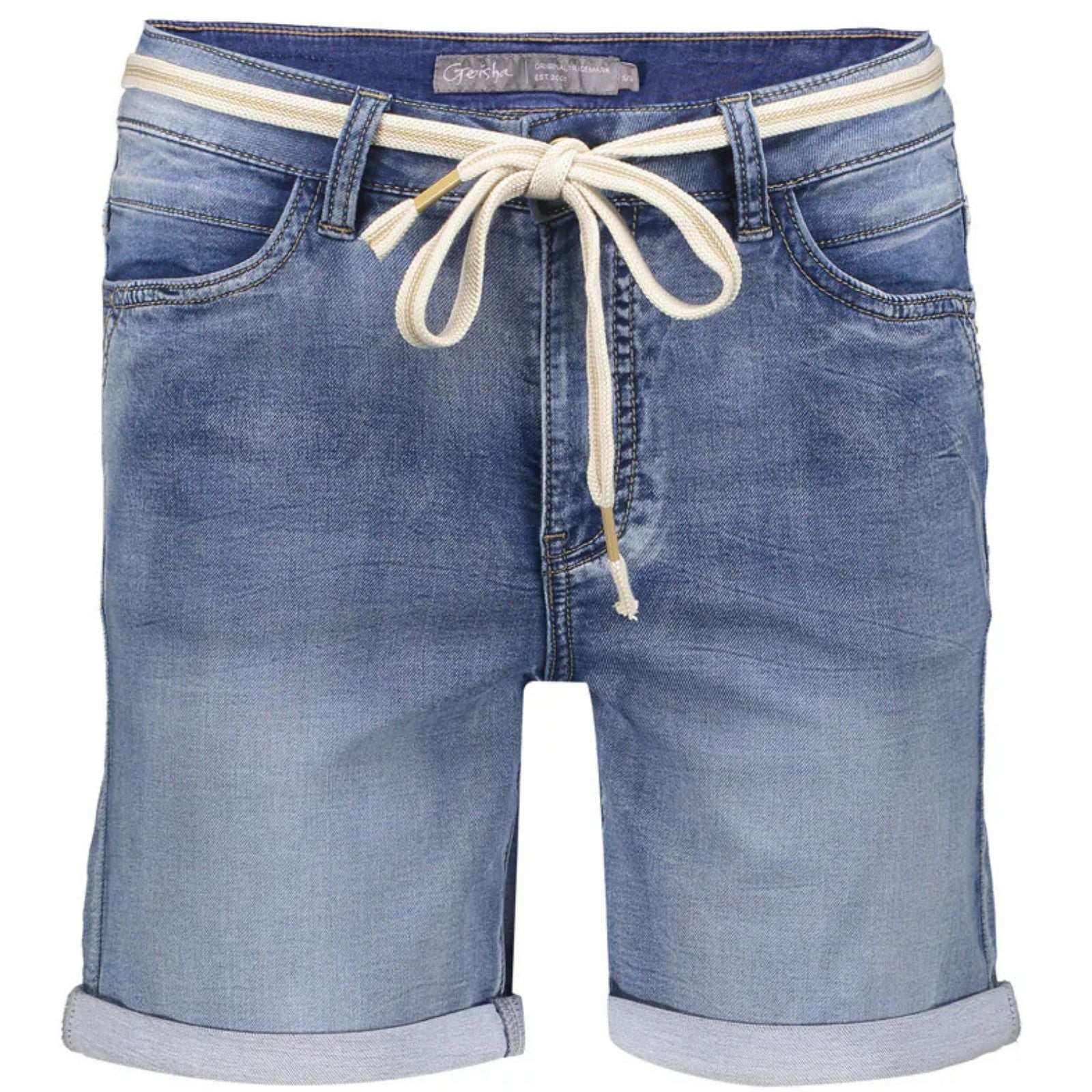 Mid Blue Denim short denim jeans Frances