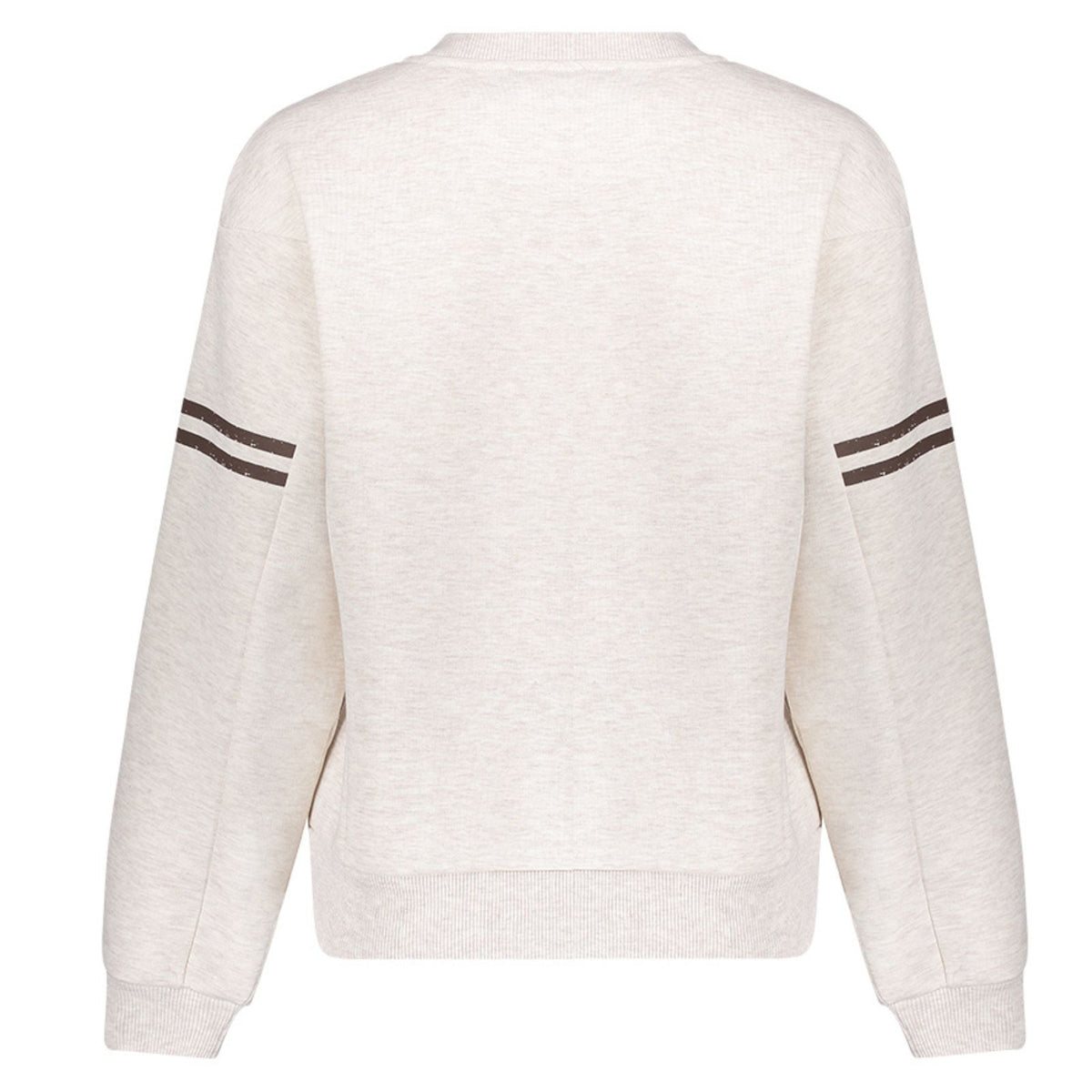 Beige melange met donkerbruine sweater Champs 62552
