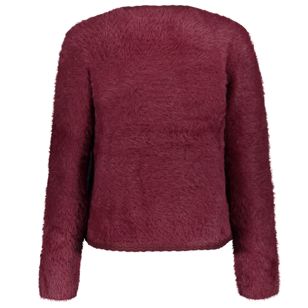 Bordeauxrood hairy cardigan 64508
