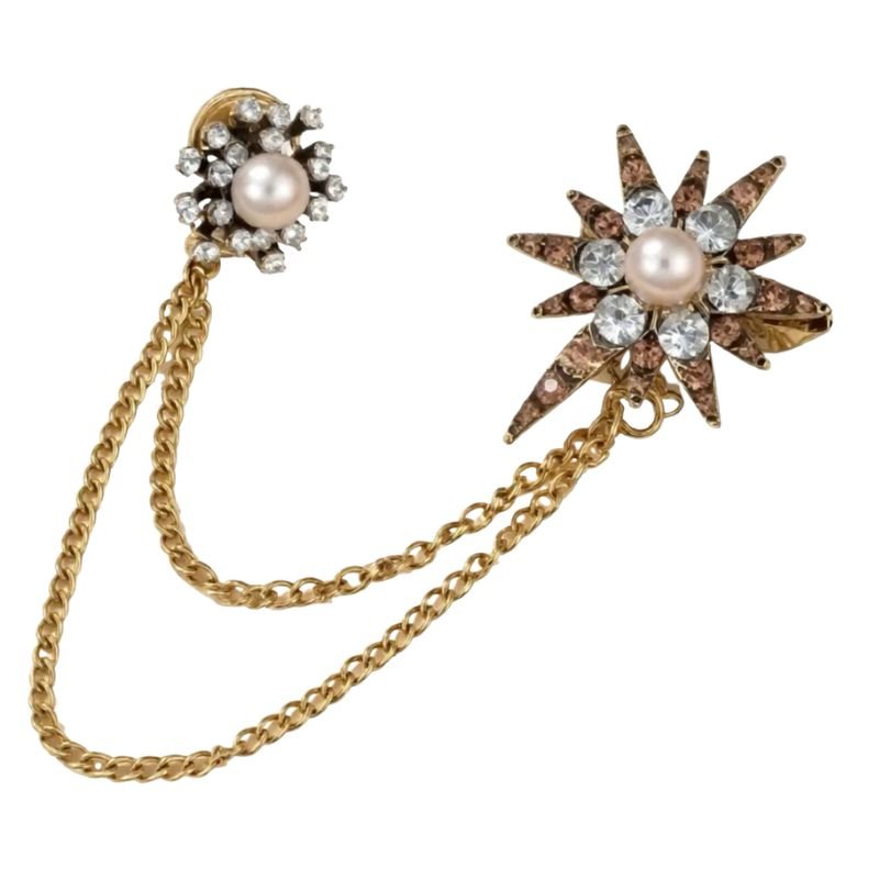 Gouden bedeltjes broche Sidsel - Capuchon Fashion