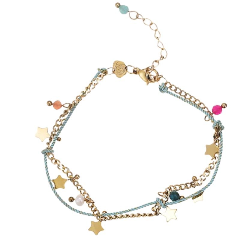 Gouden bracelet gold met bedels - Capuchon Fashion