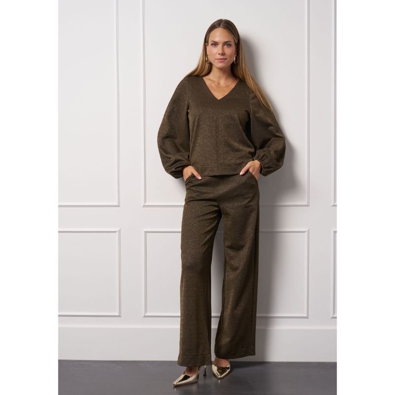 Gouden glitter broek Lexie sparkle - Capuchon Fashion