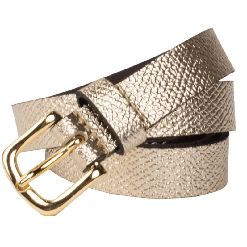 Gouden luxe metallic riem 20294 - Capuchon Fashion