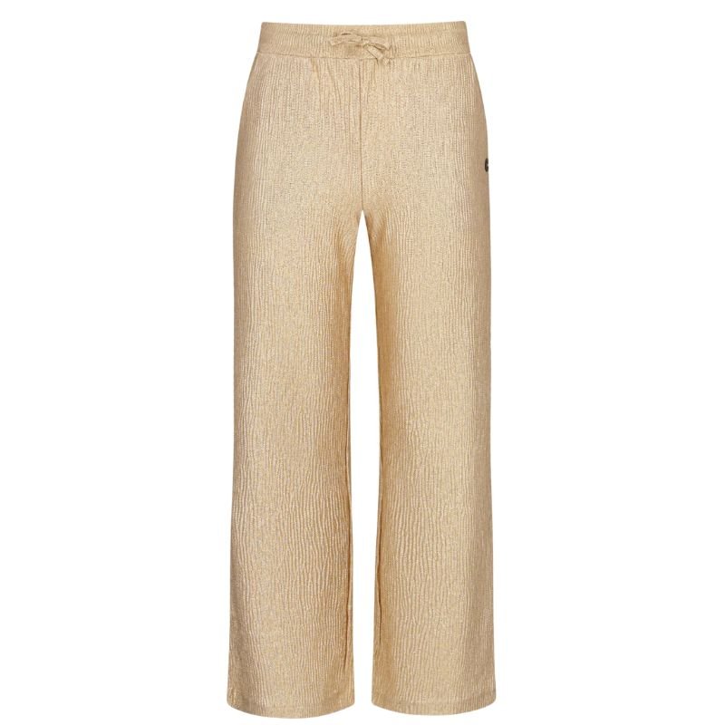 Gouden straigt leg metallic broek Fenya - Capuchon Fashion