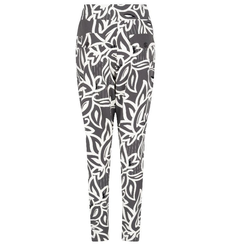 Grijs geprinte broek Amy - Capuchon Fashion