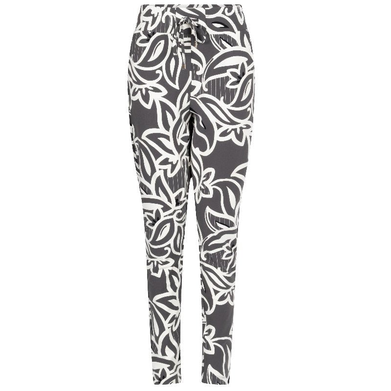 Grijs geprinte broek Amy - Capuchon Fashion