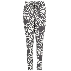 Grijs geprinte broek Amy - Capuchon Fashion