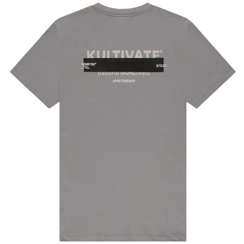 Grijs t-shirt Kultivate - Capuchon Fashion