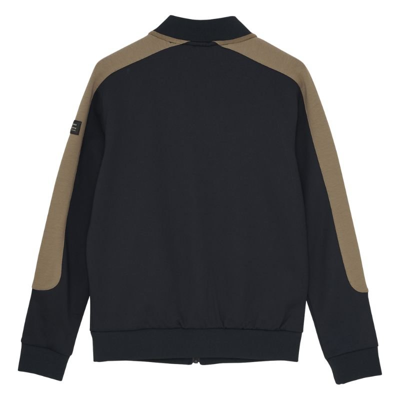 Grijze jacket Zipper Contrast Sleeve - Capuchon Fashion
