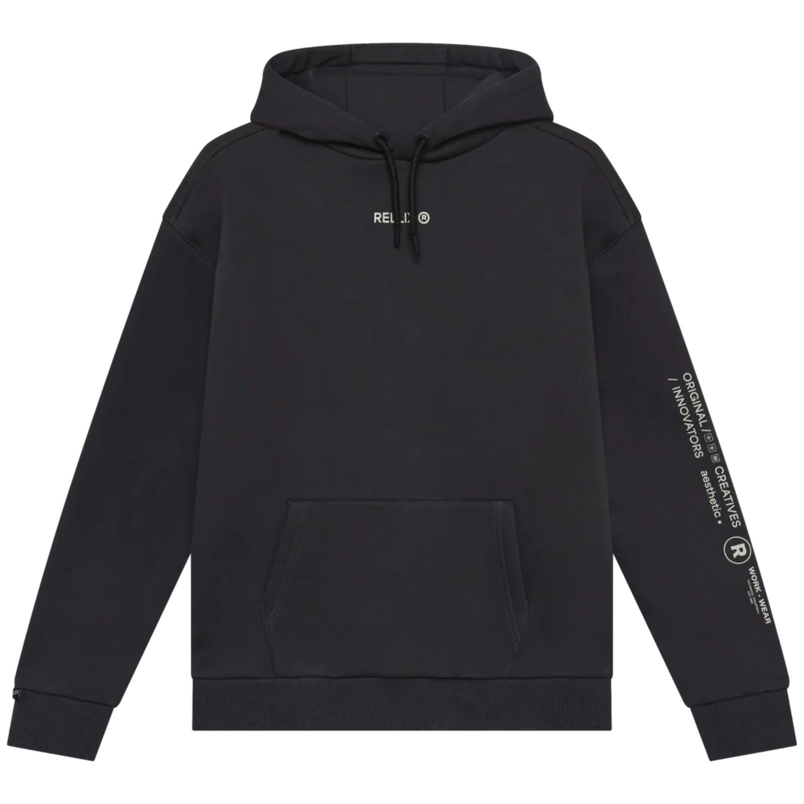 Grijze loose fit hoodie Sleeve Brush 940514 - Capuchon Fashion
