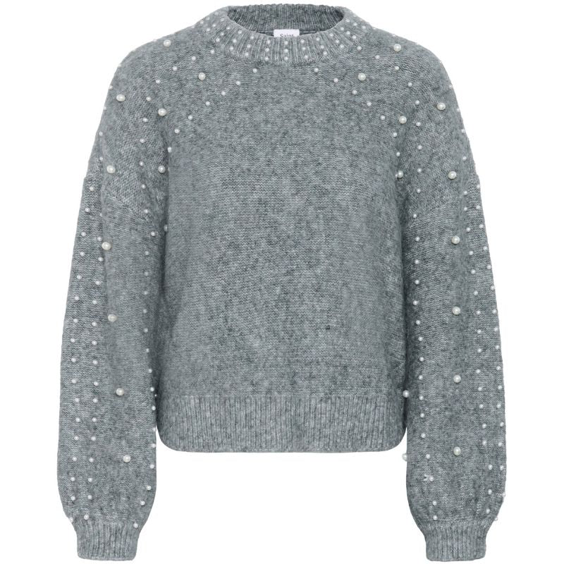 Grijze parel pullover Madeleine - Capuchon Fashion