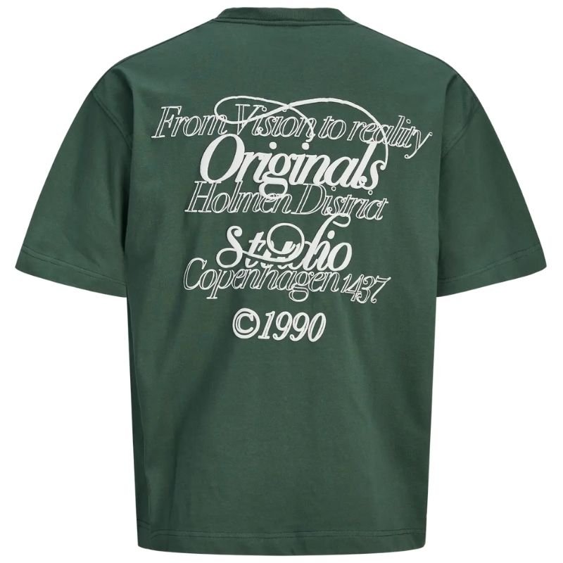 Groen crew neck t-shirt Niagara Typo - Capuchon Fashion