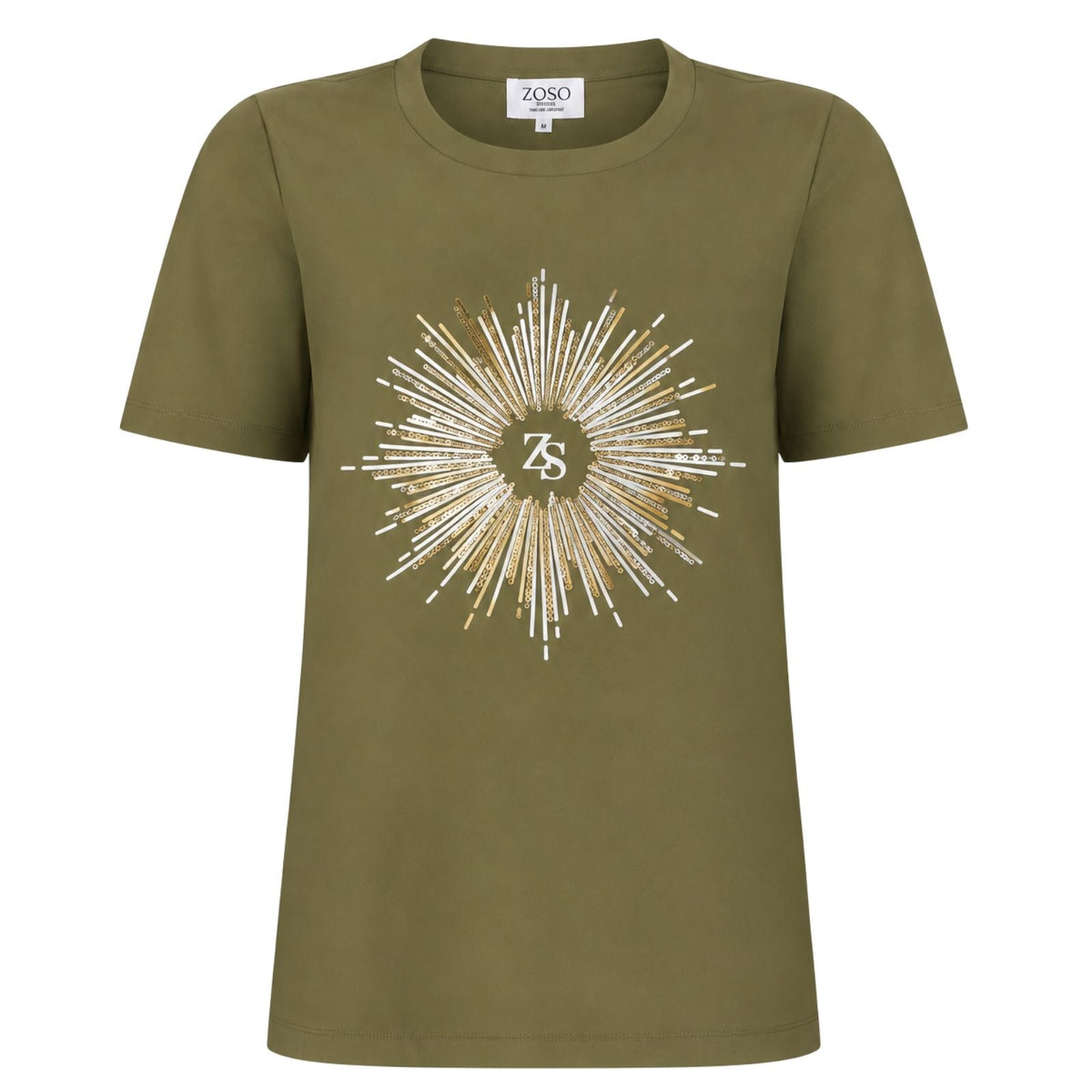 Groen geprint travel t-shirt Vivian - Capuchon Fashion