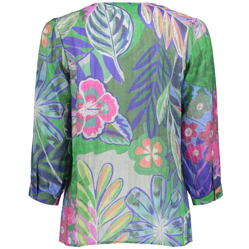 Groen geprinte blouse 53461 - Capuchon Fashion