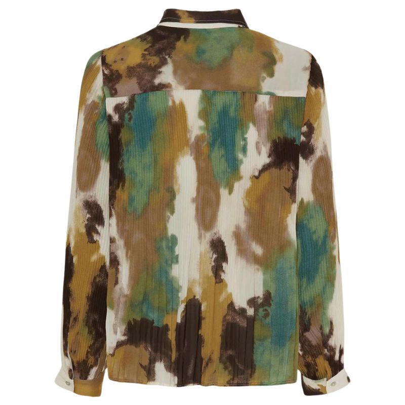 Groen geprinte blouse Thea - Capuchon Fashion