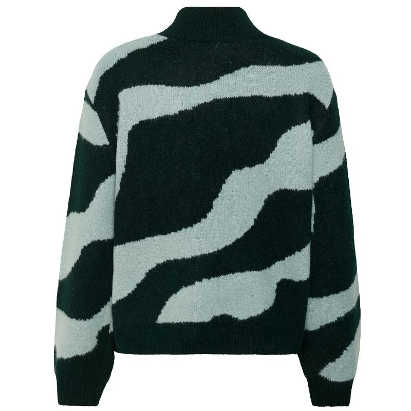 Groen geprinte pullover Mallie - Capuchon Fashion