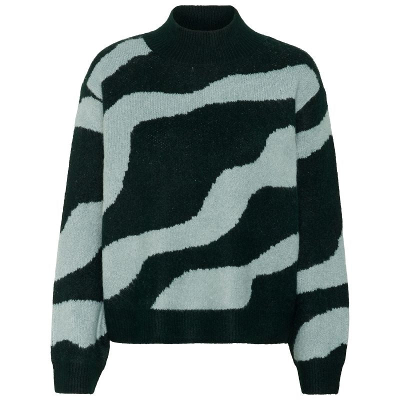 Groen geprinte pullover Mallie - Capuchon Fashion