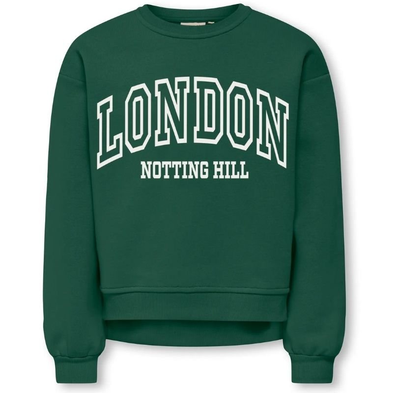 Donkergroen geprinte sweater Victory - Capuchon Fashion