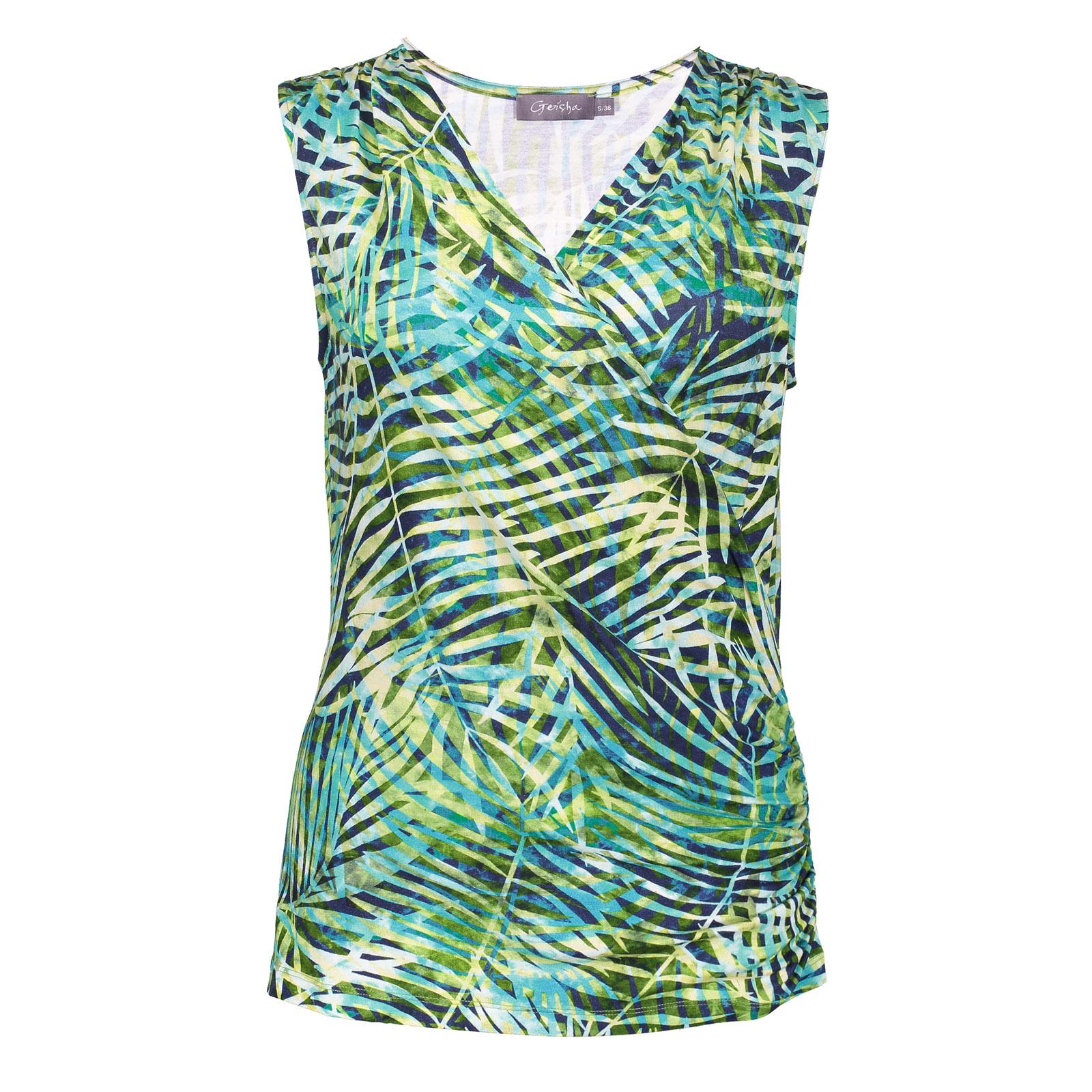 Groen geprinte top 42345 - Capuchon Fashion