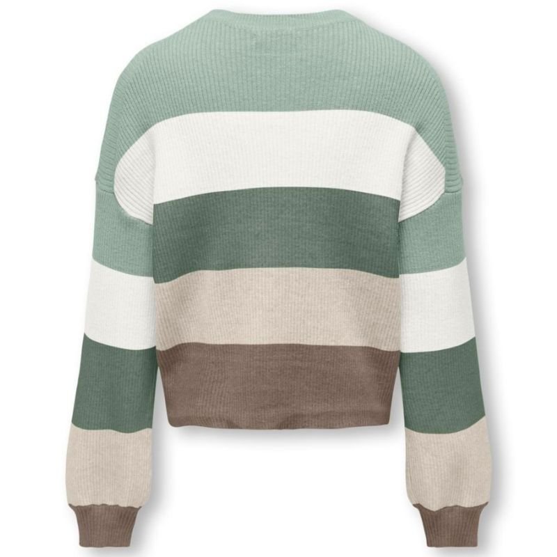 Groen gestreepte pullover Sandy - Capuchon Fashion