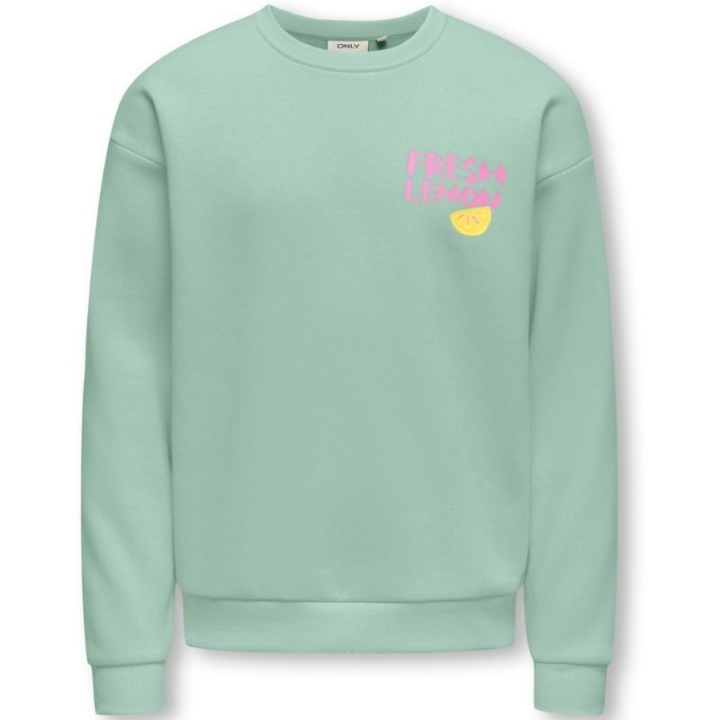 Groen met print loose sweater Canasta - Capuchon Fashion