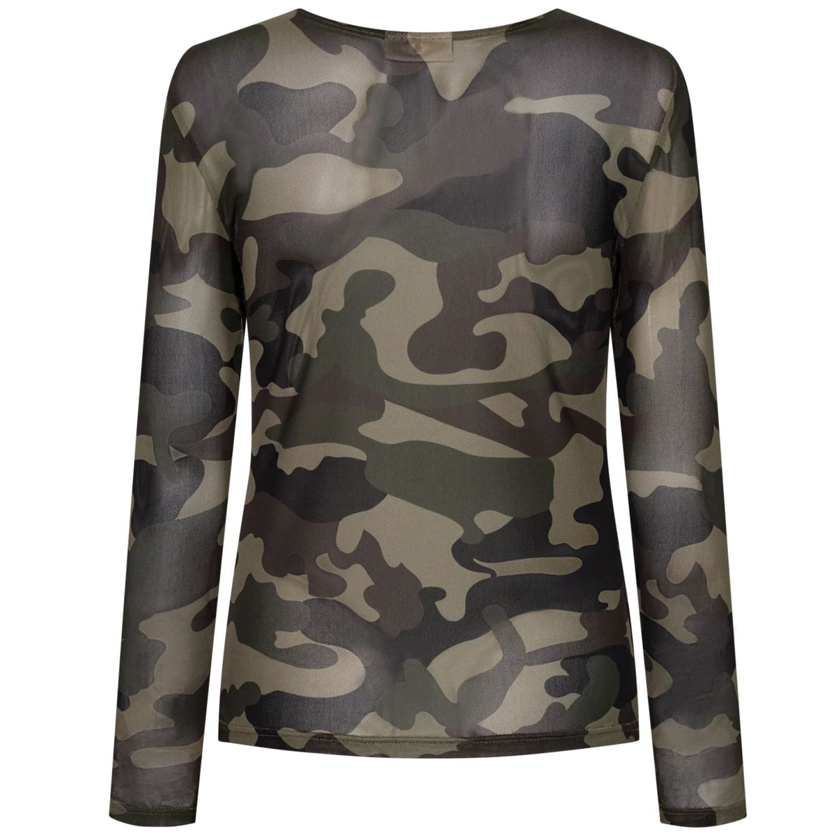 Groen met zwarte camo mesh tee Messi - Capuchon Fashion