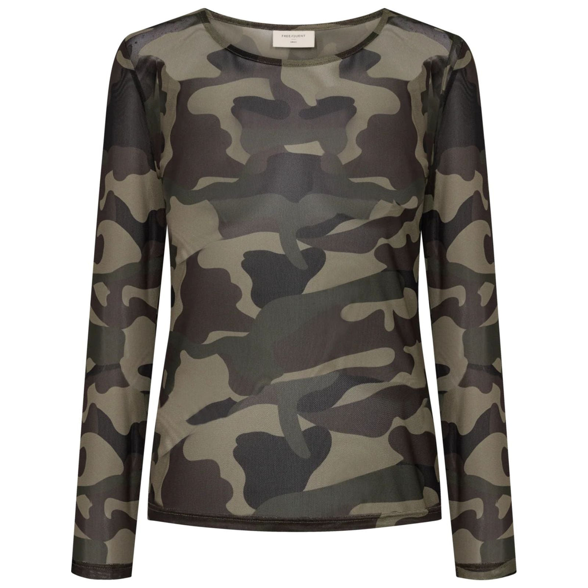 Groen met zwarte camo mesh tee Messi - Capuchon Fashion