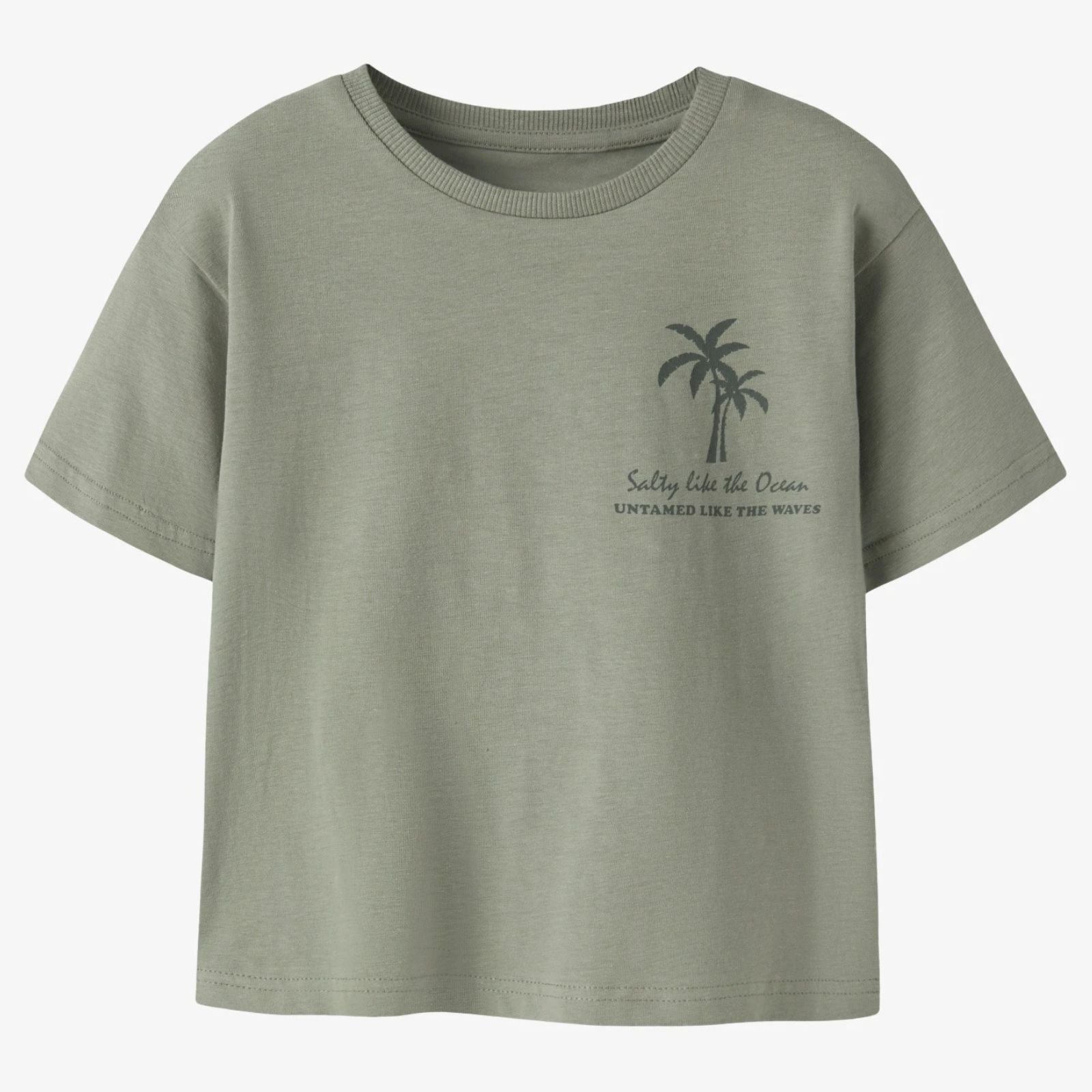 Groen regular fit t-shirt Flom - Capuchon Fashion