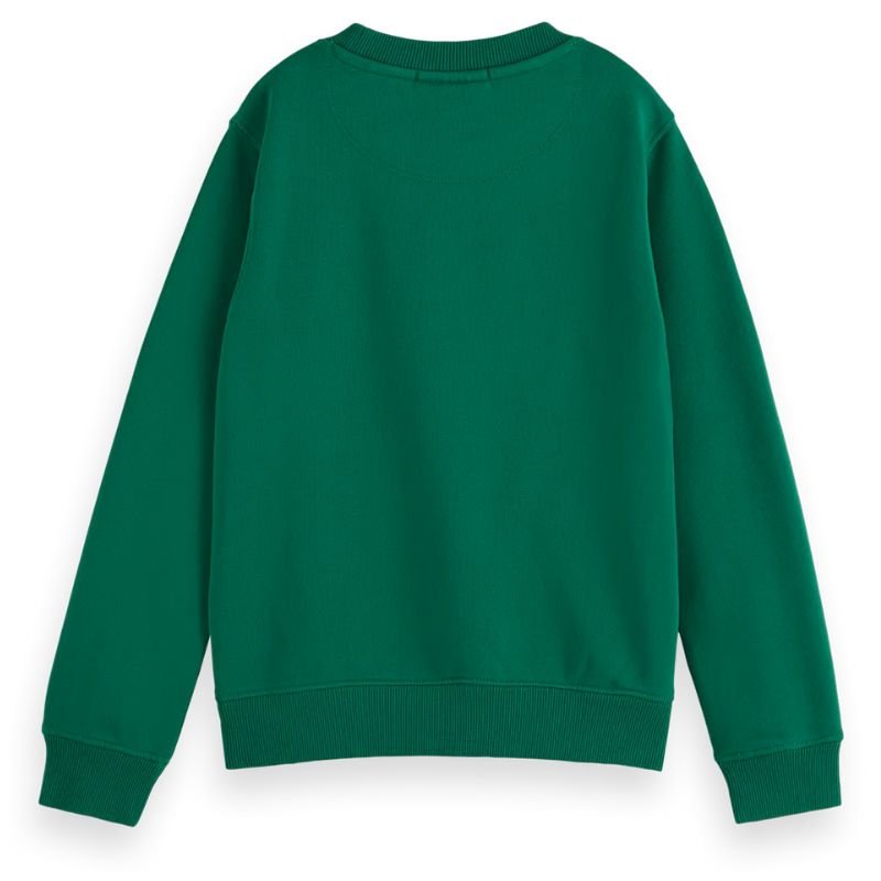 Groene crewneck met artwork - Capuchon Fashion