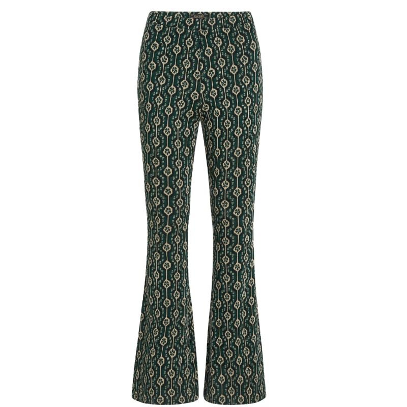 Groene flair broek Carnaby - Capuchon Fashion