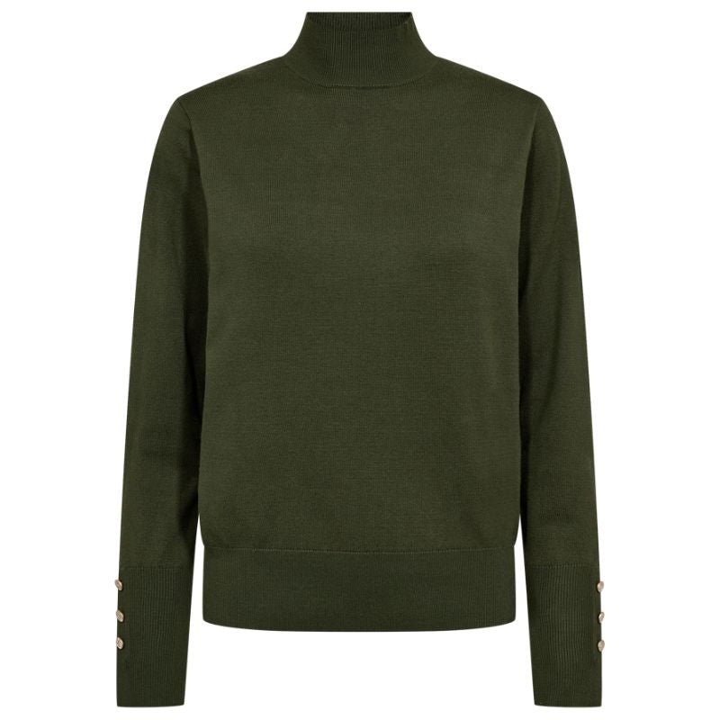 Groene high neck pullover Katie - Capuchon Fashion