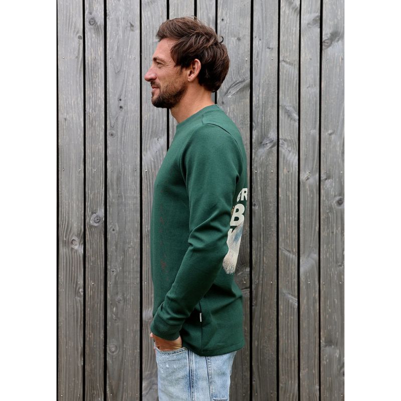 Groene longsleeve sweater Rockery Luxury - Capuchon Fashion