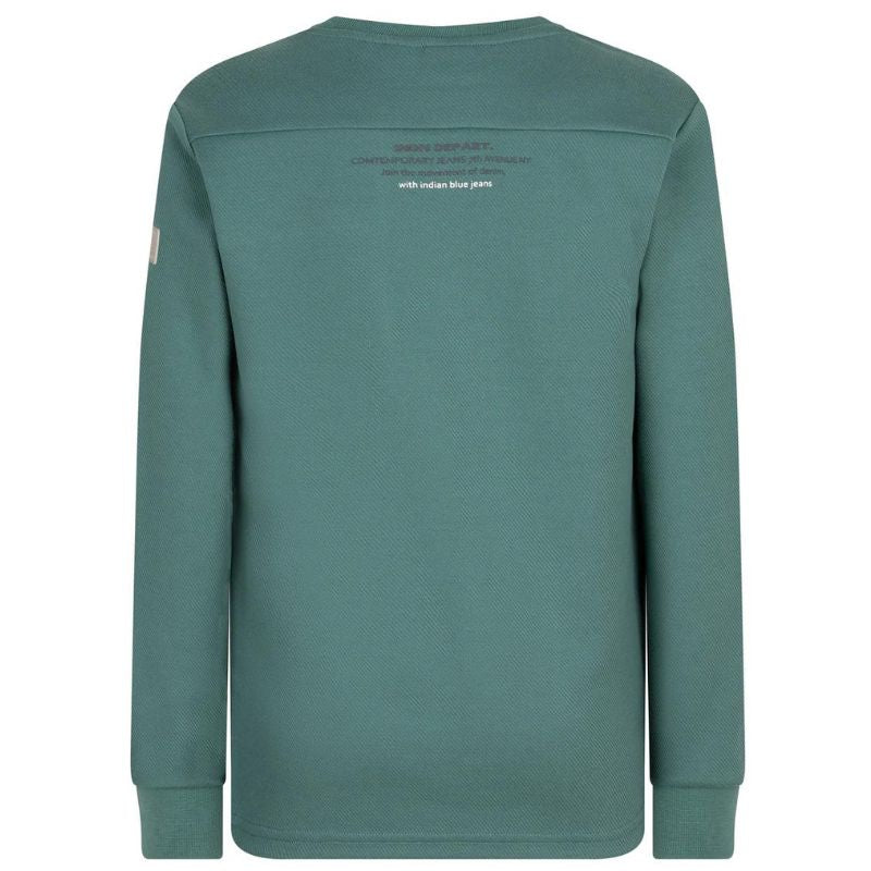 Groene longsleeve Twill - Capuchon Fashion