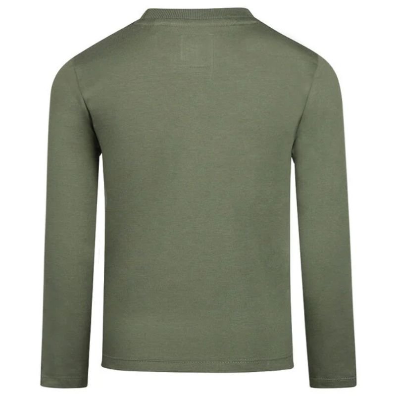 Groene longsleeve wereldbol O56890 - Capuchon Fashion